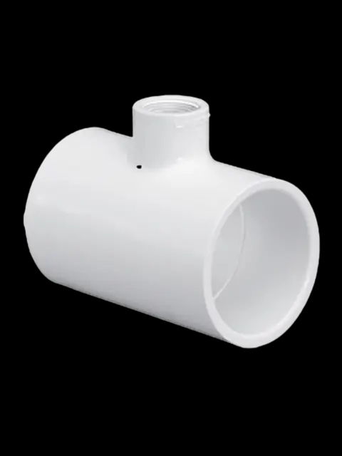 REDUCER; 1-1/2 INCH X 1-1/2 INCH X 1/2 INCH NOMINAL SIZE; 1-1/2 INCH IPS SOLVENT WELD SOCKET X 1-1/2 INCH IPS SOLVENT WELD SOCKET X 1/2 INCH IPS SOLVENT WELD SOCKET END CONNECTION; 40 S SCHEDULE; INJECTION MOLDED PVC MATERIAL