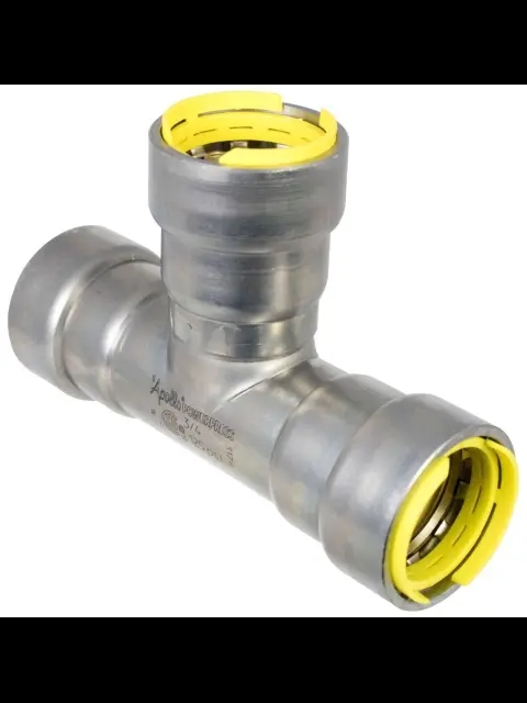 1-1/4" X 1-1/4" X 3/4" Carbon Steel Tee 4712G Gas Press X Press X Fem