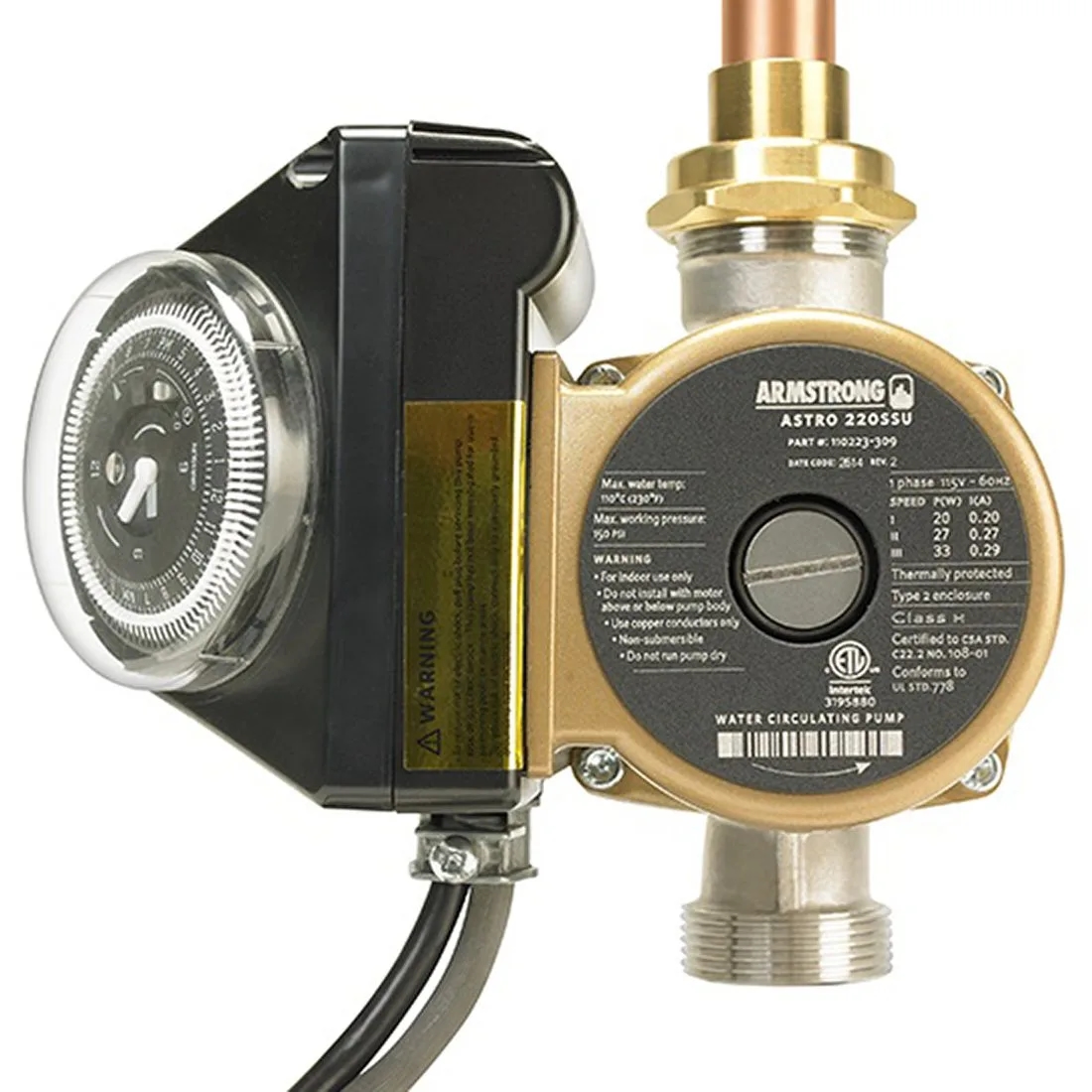 A110223B-149MW Armstrong Astro 250SS Recirculation Pump W/Timer