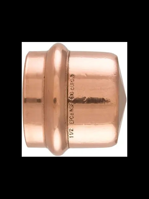 1-1/4" Copper Press Tube Cap