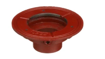 3" Push-On Cast Iron Floor Drain W/Gasket + Trap Seal Primer Connection