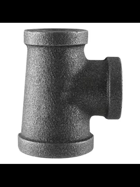 3/4" X 1/2" X 1/2" Black Malleable Reducing Tee