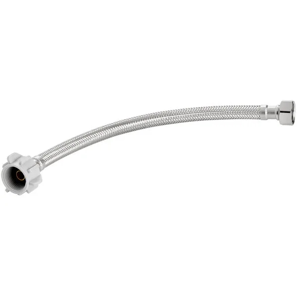 Easyflex EF-TC-12FBC-12 1/2" FIP X 7/8" BC X 12" Stainless Steel Toilet Connector