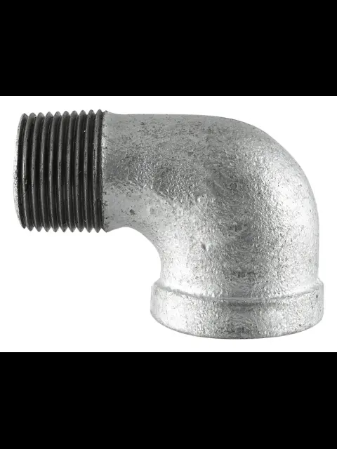 2-1/2" Galvanized Malleable 90 Street Elbow