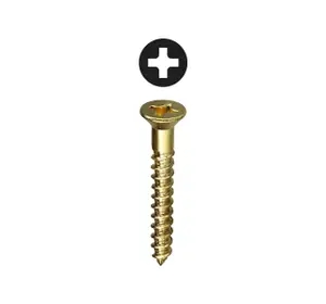 Dottie #12 X 1-1/2" Phillips Flat Head Wood Screw