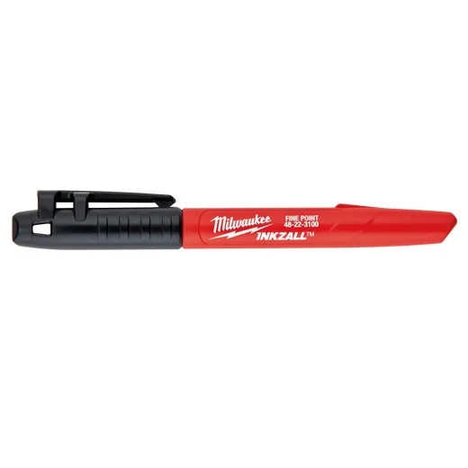 4PK INKZALL Black Fine Point Jobsite Marker