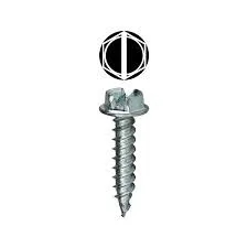 Dottie #10 X 3/4" Slotted Hex Washer Head Metal Piercing Screw