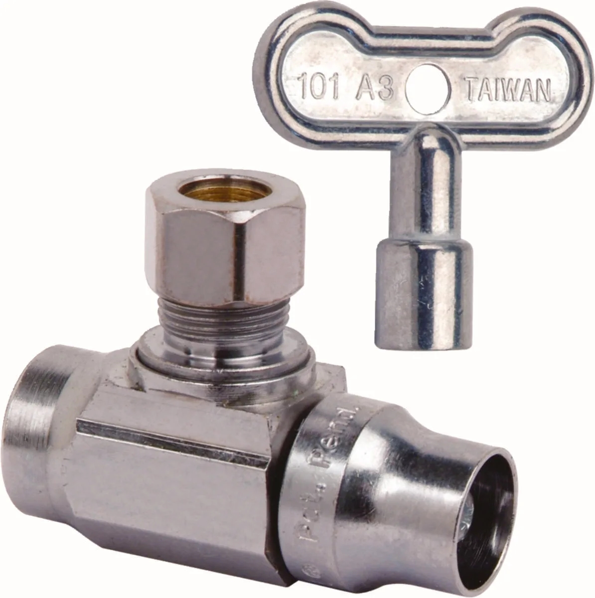 1/2" Sweat Inlet X 3/8" Compression Outlet 1/4-Turn Angle Ball Valve