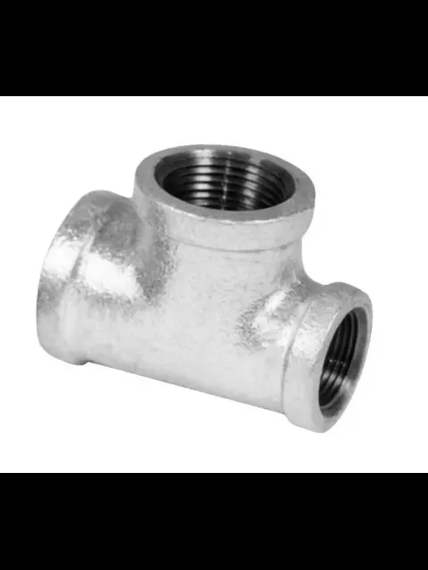 3/4" X 1/2" X 1/2" Galvanized Malleable Reducing Tee