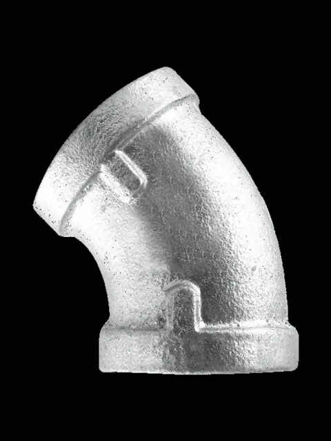 1/2" Galvanized Malleable 45 Elbow