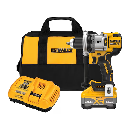 DeWalt DCD1007WW1 20V MAX* XR« Brushless 1/2" 3-Speed Hammer Drill Kit
