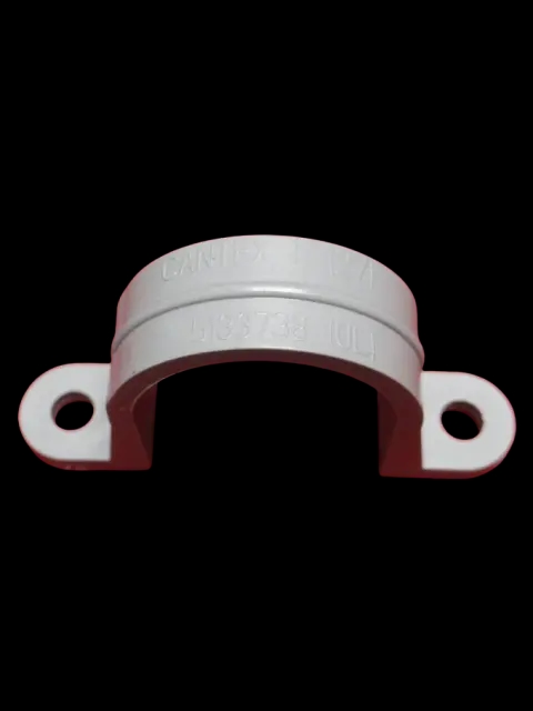 1/2" Plastic 2-Hole Pipe Clamp