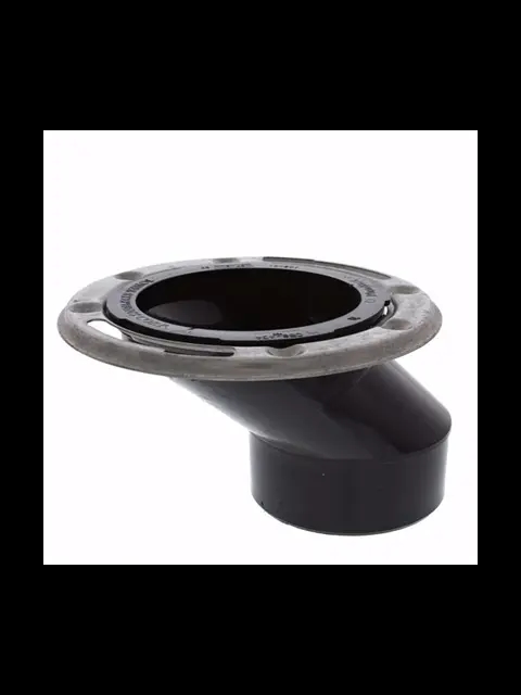 4 X 3 ABS Offset Closet Flange Adj w/Metal Ring