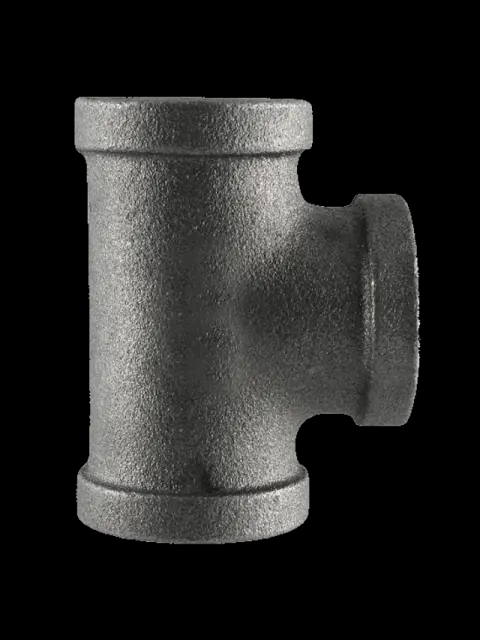 1-1/2" Black Malleable Tee