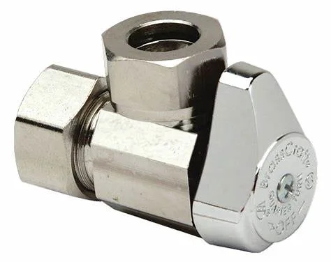 1/2" Nom Comp x 1/2" O.D. Comp Angle Stop