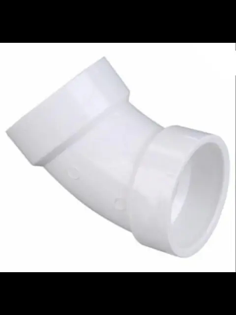 4" PVC DWV 45 1/8 Bend (HxH)