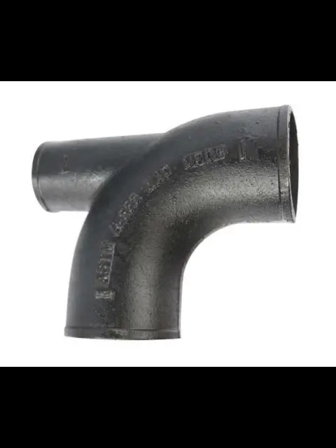 3" X 2" No Hub Cast Iron Low-Heel 1/4 Bend Import