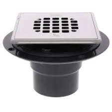 2" PVC Shower Drain Square Stainless Steel
