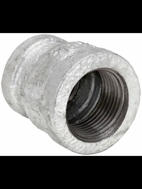 1" X 3/4" Galvanized Malleable Reducing Coupling