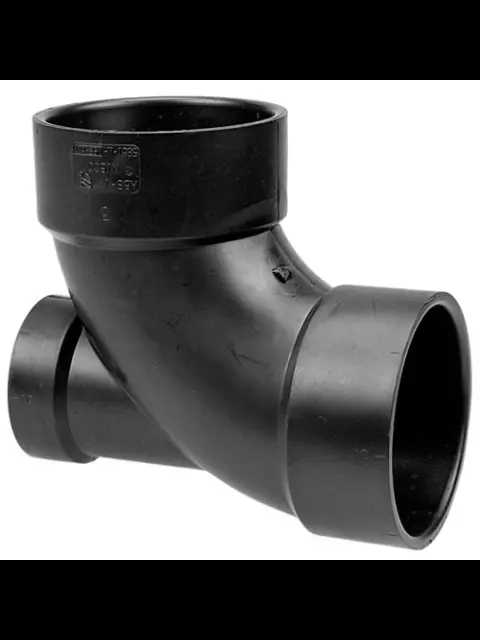 3" ╫ 3" ╫ 2" ABS 90░ Elbow with Low Heel Inlet
