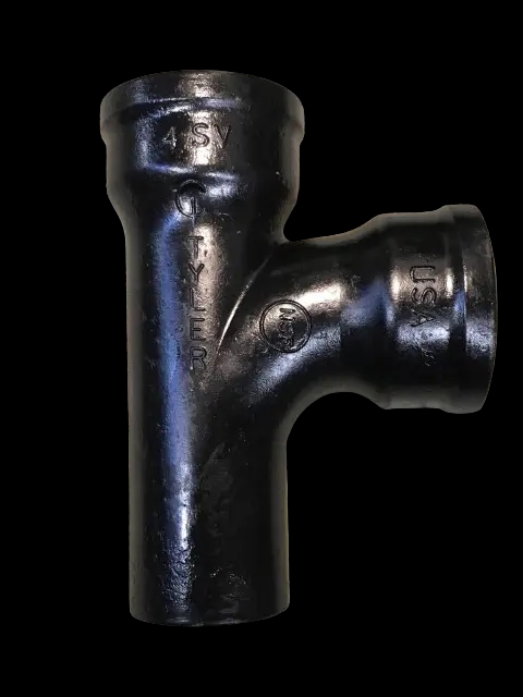 2" X 1-1/2" No Hub Cast Iron Sanitary Tap Tee Import