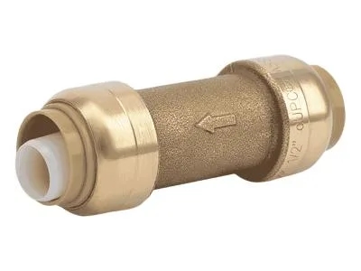 1/2" Brass Push-To-Connect Check Valve