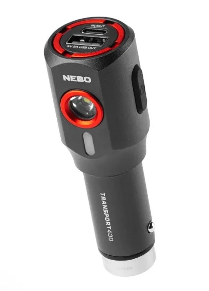 NEBO NEB-POC-1006 Transport 400 2-IN-1 Car Charger & Flashlight