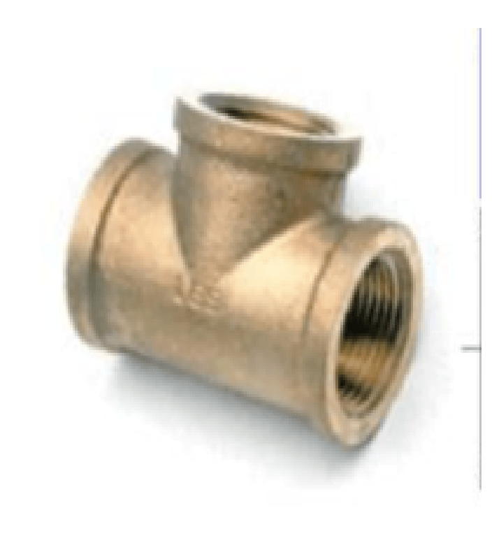 3/4" X 1/2" X 3/4" Brass Reducing Tee