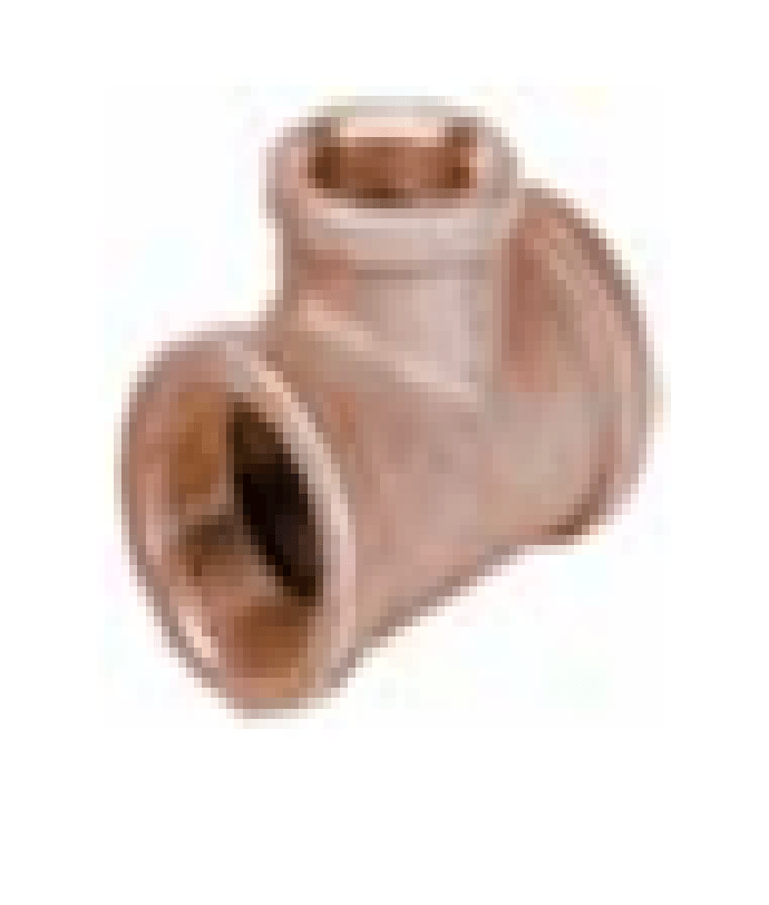2" X 2" X 1-1/4" Brass Reducing Tee