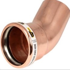 4" Copper Press Street 45 Elbow FTG X Press