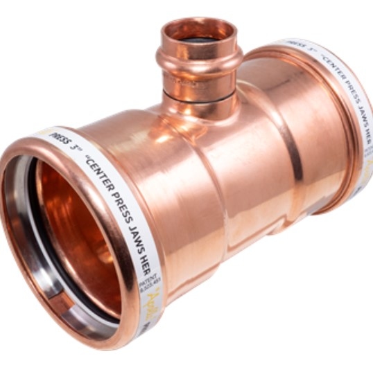 3" X 3" X 1-1/4" Copper Press Tee Press X Press X Press