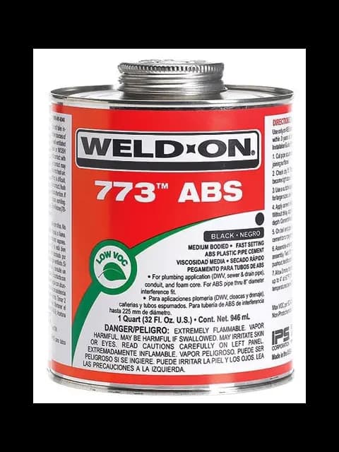1 PT BLK MED ABS CEMENT