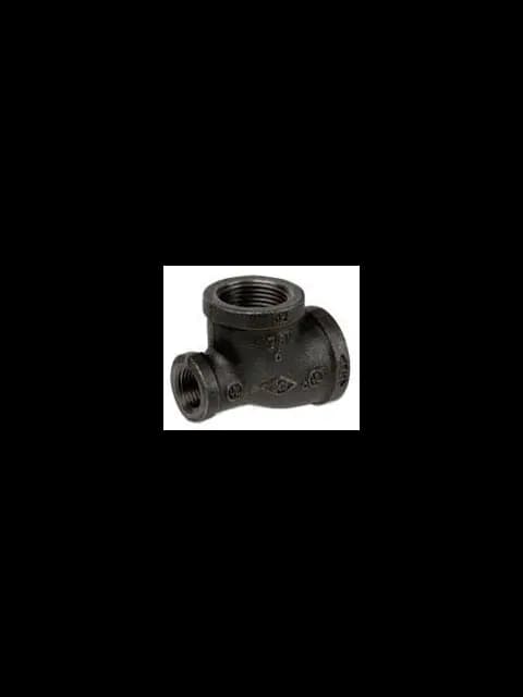 1-1/2" X 1-1/4" X 1/2" Ductile,Iron Screwed Reducing Tee