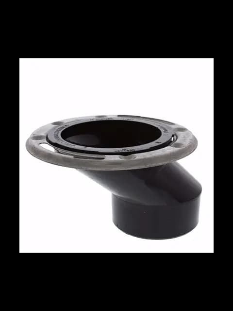 4 X 3 ABS Offset Closet Flange Adj w/Metal Ring