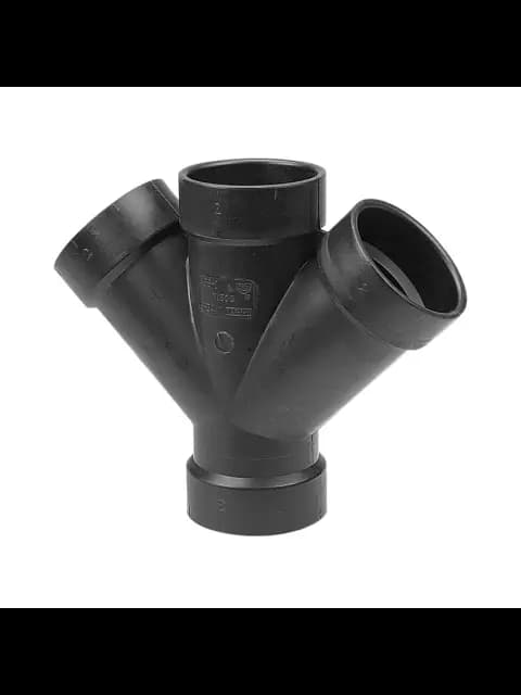 3" X 3" X 2" X 2" ABS Double Wye