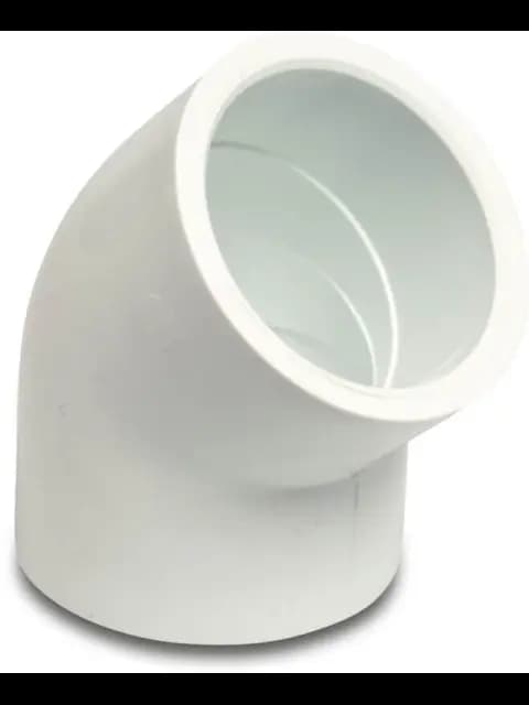 45 DEG BEND ANGLE; 4 INCH X 4 INCH;,4 INCH IPS SOLVENT WELD SOCKET X 4,INCH IPS SOLVENT WELD SOCKET END,CONNECTION; 40 S SCHEDULE; PVC,MATERIAL; ASTM D1784 MATERIAL,SPECIFICATION; 140 DEG F,TEMPERATURE RATING; 417 MODEL;,APPROXIMATE WEIGHT 1.24 LB