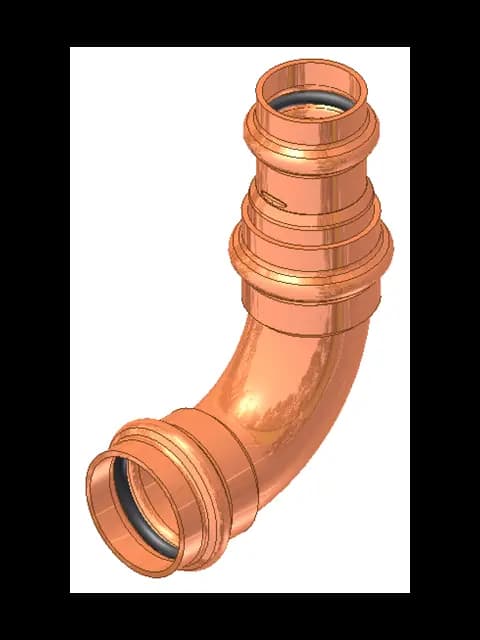 3/4" X 1/2" Copper Press 90 Elbow,Press X Press