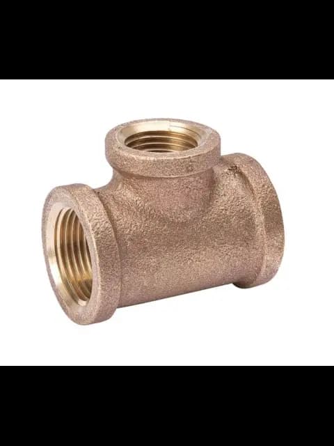 BF B-RT0403LF 3/4" X 3/4" X 1/2" BRASS RED TEE