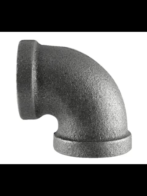 1-1/4" Black Malleable 90 Elbow