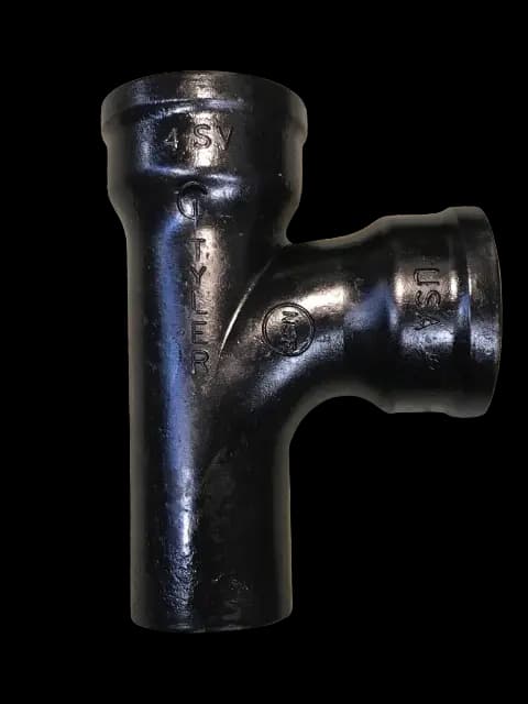 3" No Hub Cast Iron Sanitary Tee,Import