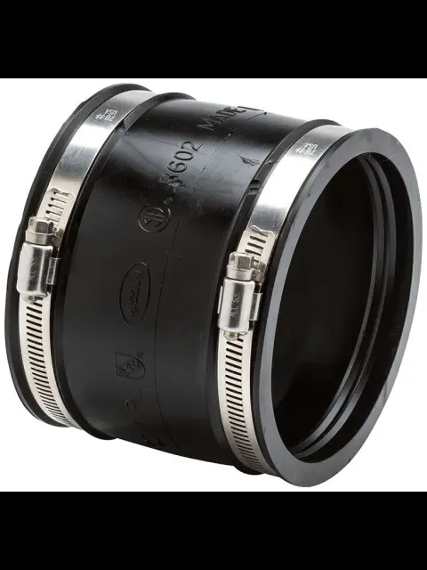 1-1/2" Cast Iron or Plastic pipe to 1-1/2" Cast Iron or Plastic pipe Unshielded Sewer Coupling