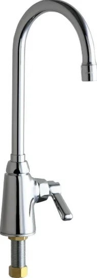 Chicago Faucets 350-E35ABCP 350 Series Deck-Mounted Manual Faucet Single-Hole Single-Supply