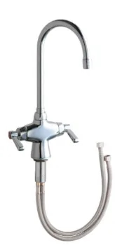 Chicago Faucets 50-E35ABCP 50 Series Deck-Mounted Manual Faucet Single-Hole Mounting