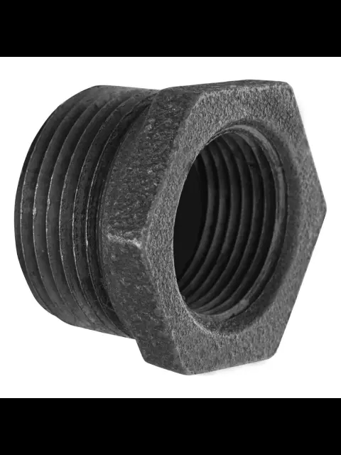 4" X 2" Black Malleable Bushing