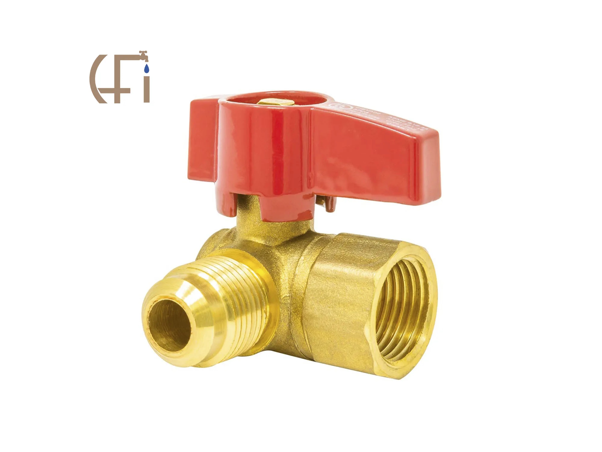 5/8" Flare X 3/4" FIP Angle Gas Ball Valve