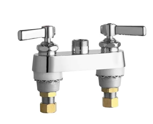 Chicago Faucets 895-LESAB Deck-Mounted Manual Faucet With 4" Centers