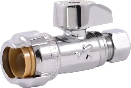 1/2" Sharkbite X 3/8" Compression Straight Stop
