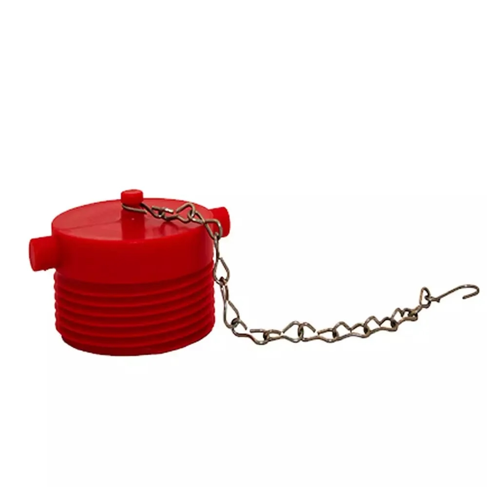 2-1/2" Plastic Red Plug W/Chain