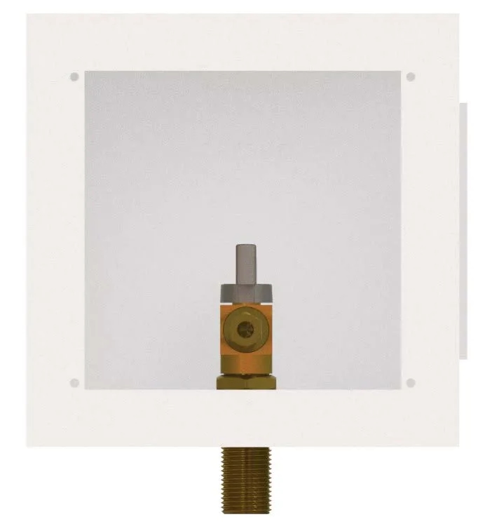 LSP OB-504-LL Metal Ice Maker Box White 1/2" Copper Sweat X 1/4" Compr.